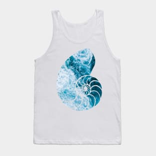 Ocean Waves on Shell Tank Top